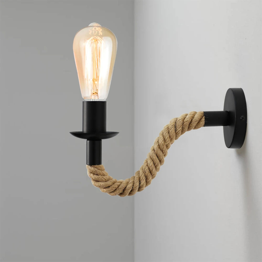 American Hemp Rope Wall Lamp