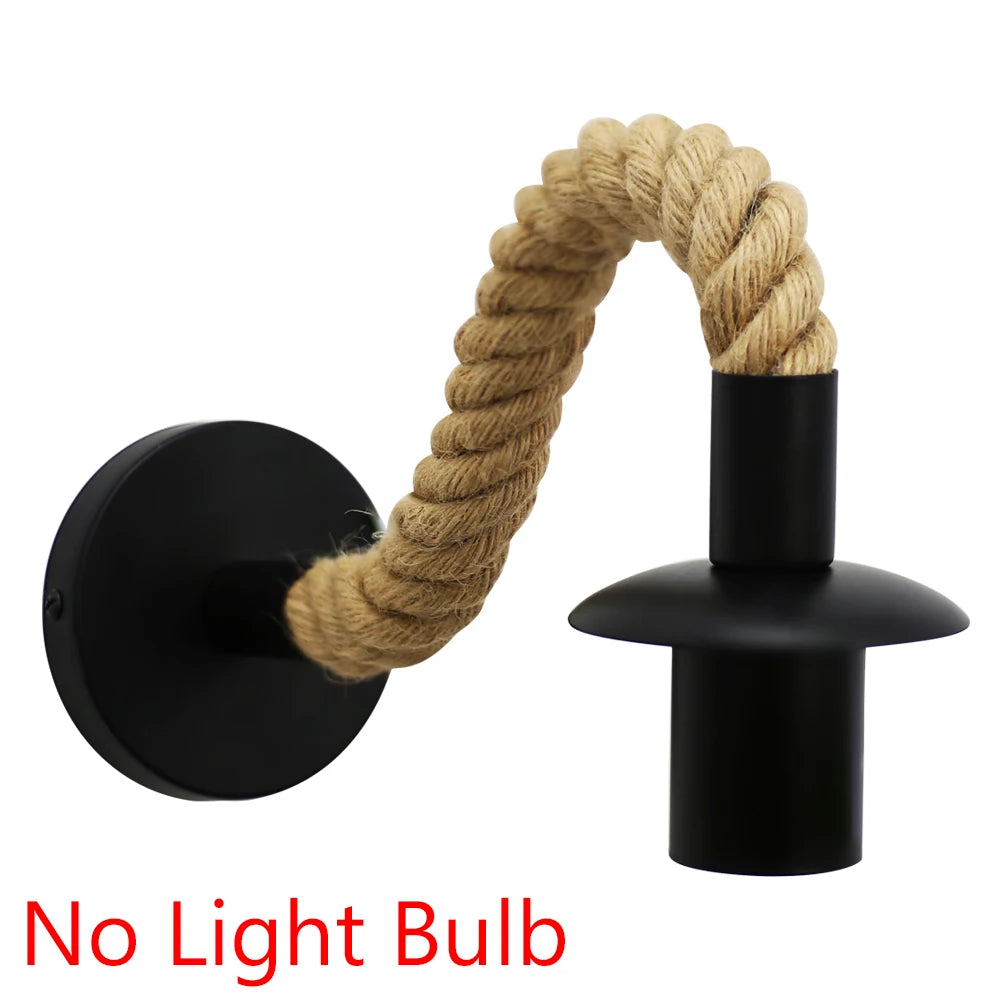 American Hemp Rope Wall Lamp