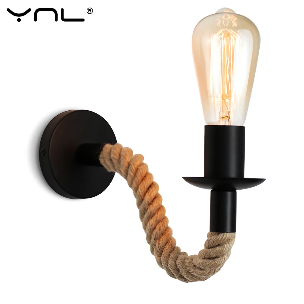 American Hemp Rope Wall Lamp