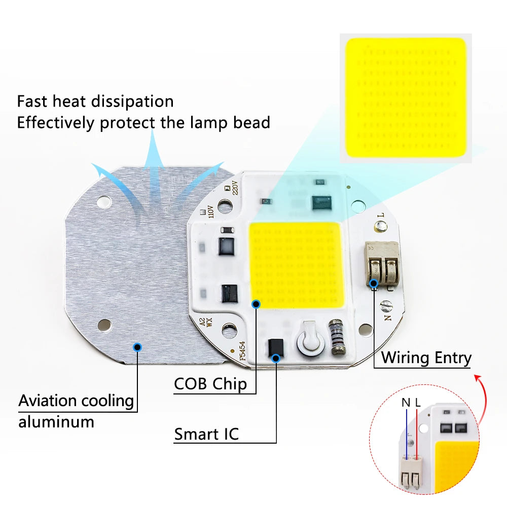 COB LED Chip High Power 50W 70W 100W