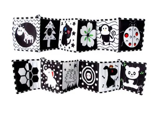 Black and White High Contrast Toys Soft Book for Baby