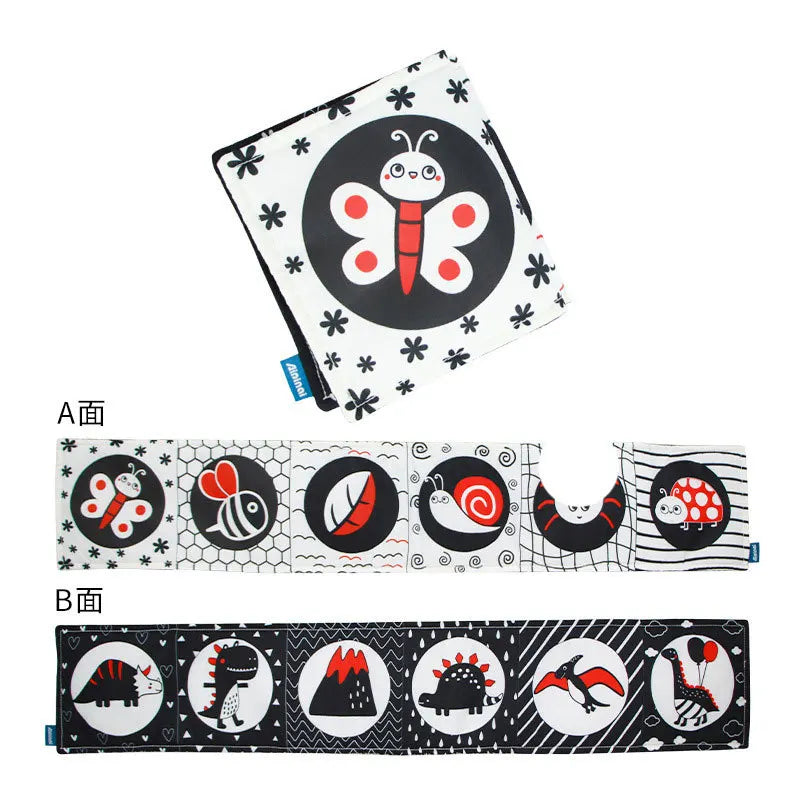 Black and White High Contrast Toys Soft Book for Baby