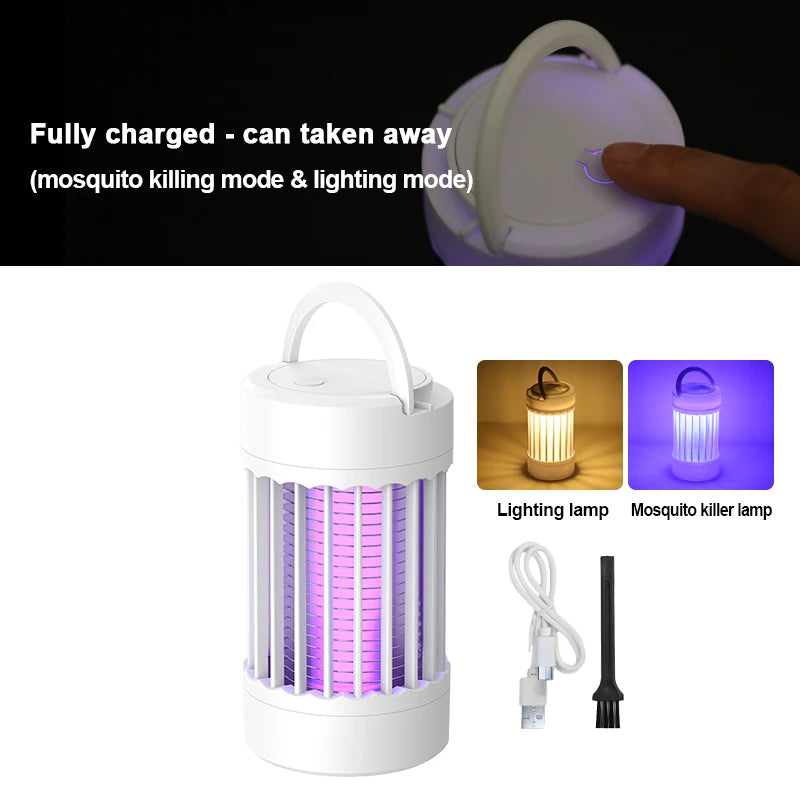 USB Recharge Electric Shock Mosquito Killer Lamp UV Light