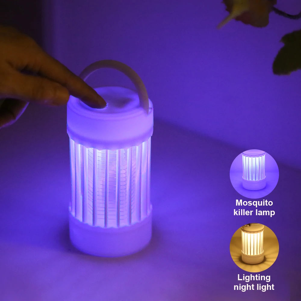 USB Recharge Electric Shock Mosquito Killer Lamp UV Light