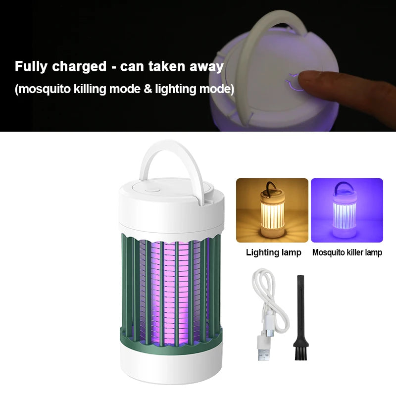 USB Recharge Electric Shock Mosquito Killer Lamp UV Light