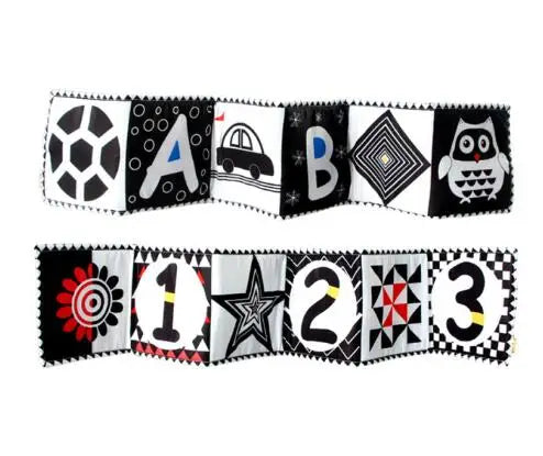 Black and White High Contrast Toys Soft Book for Baby